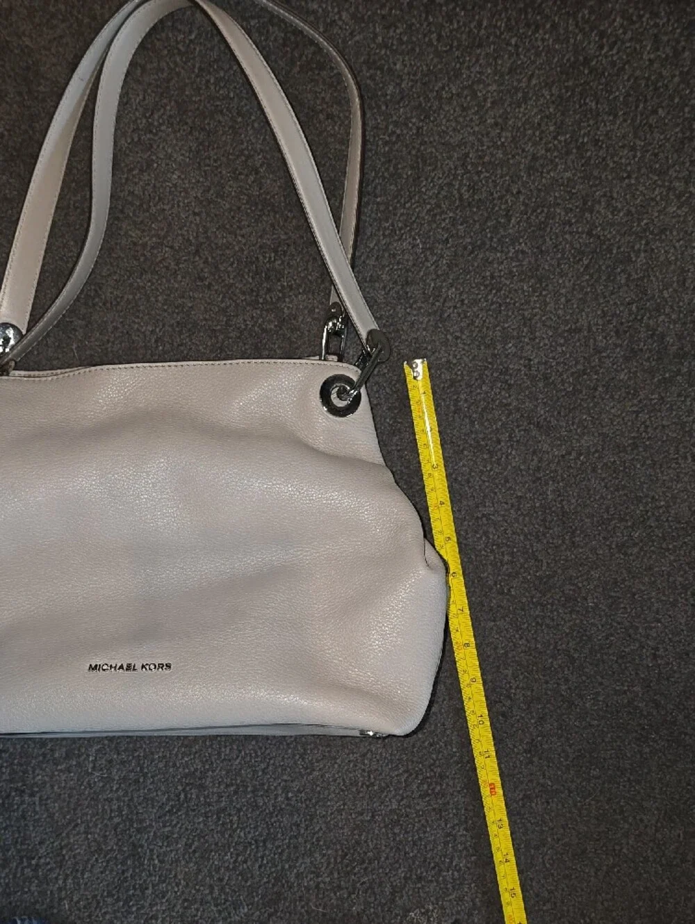 Michael Kors Cream Pebbled Leather Shoulder Tote